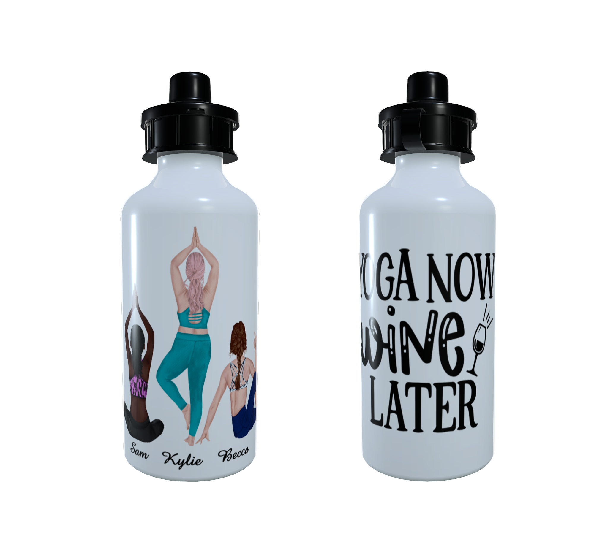 Yoga Best Friends Water Bottle, Gift for friend, Work Out Buddy - Click Image to Close